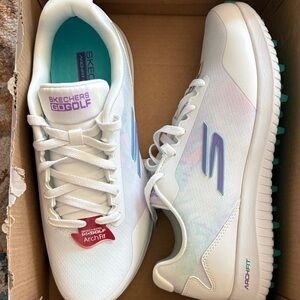 Skechers Women's White and Purple Athletic Shoes